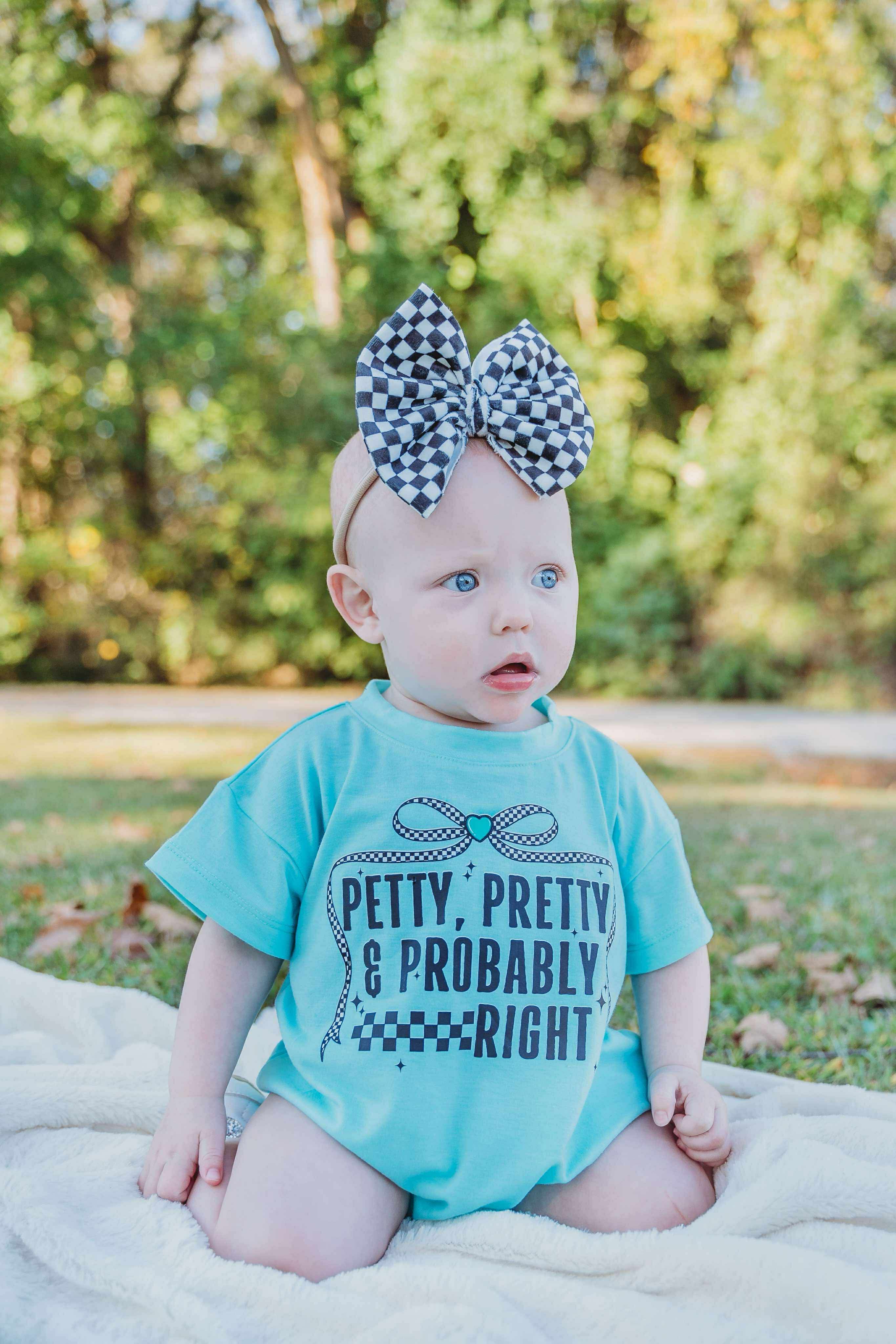 Petty, Pretty & Probably Right bubble romper