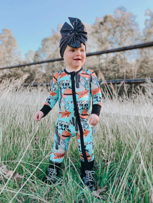 12/18 Months Cow Print is the New Black Bamboo Sleeper (FINAL SALE)