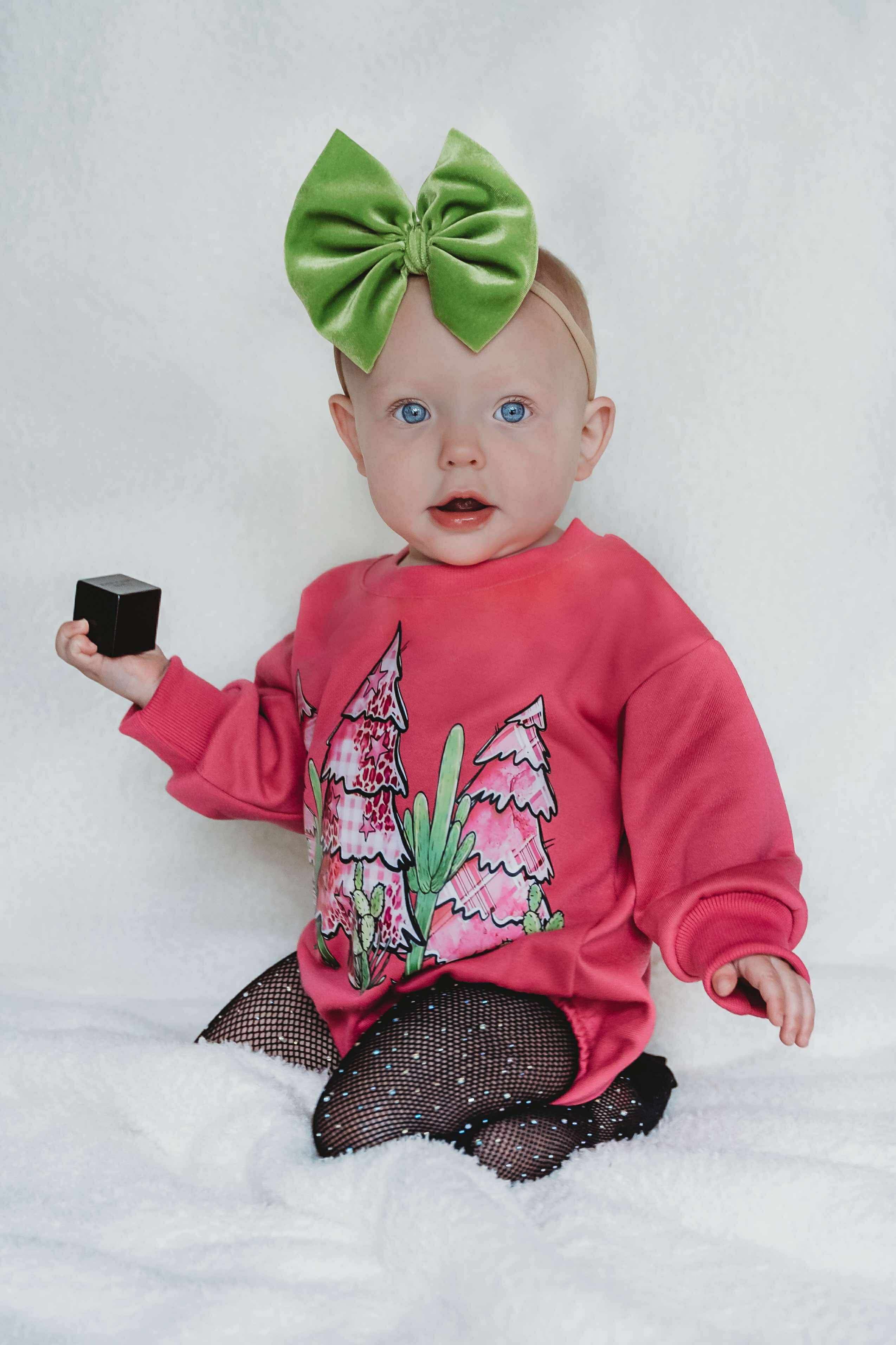 Pink Christmas Bubble Romper