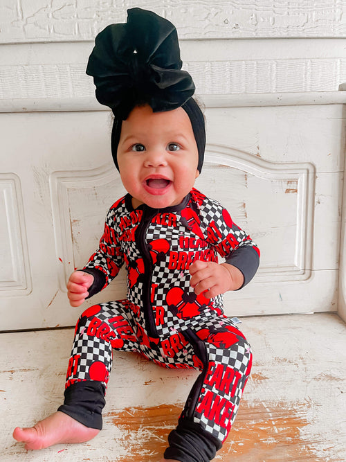3/6 Months Checkered Heart Breaker Bamboo Sleeper (FINAL SALE)