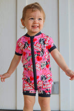 Load image into Gallery viewer, Western Be Mine Bamboo Shortie Romper
