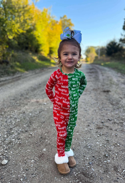 0/3 Months Naughty or Nice Bamboo Sleeper (FINAL SALE)