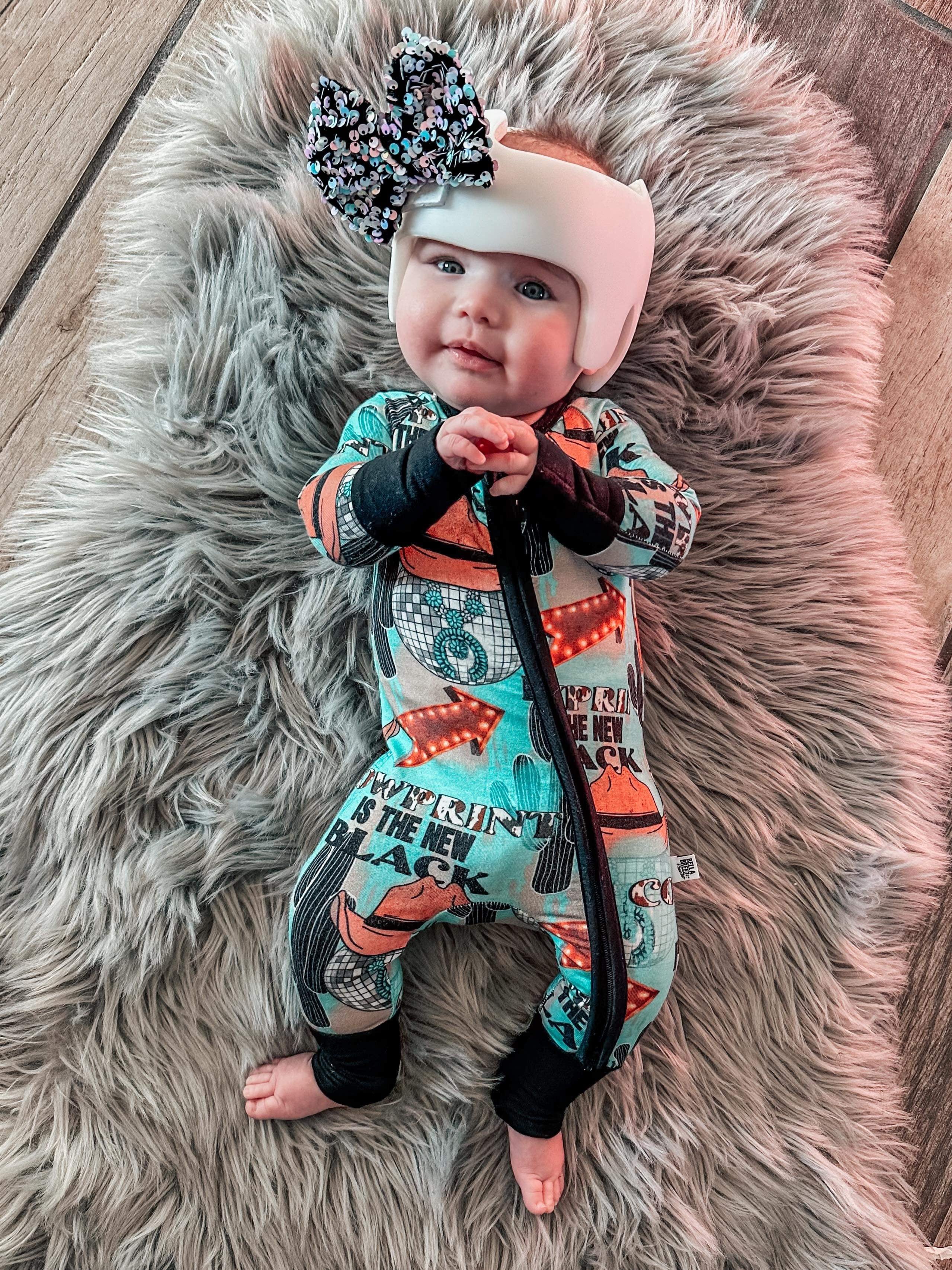 12/18 Months Cow Print is the New Black Bamboo Sleeper (FINAL SALE)