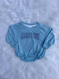 Light Blue Mama’s Boy Bubble Romper