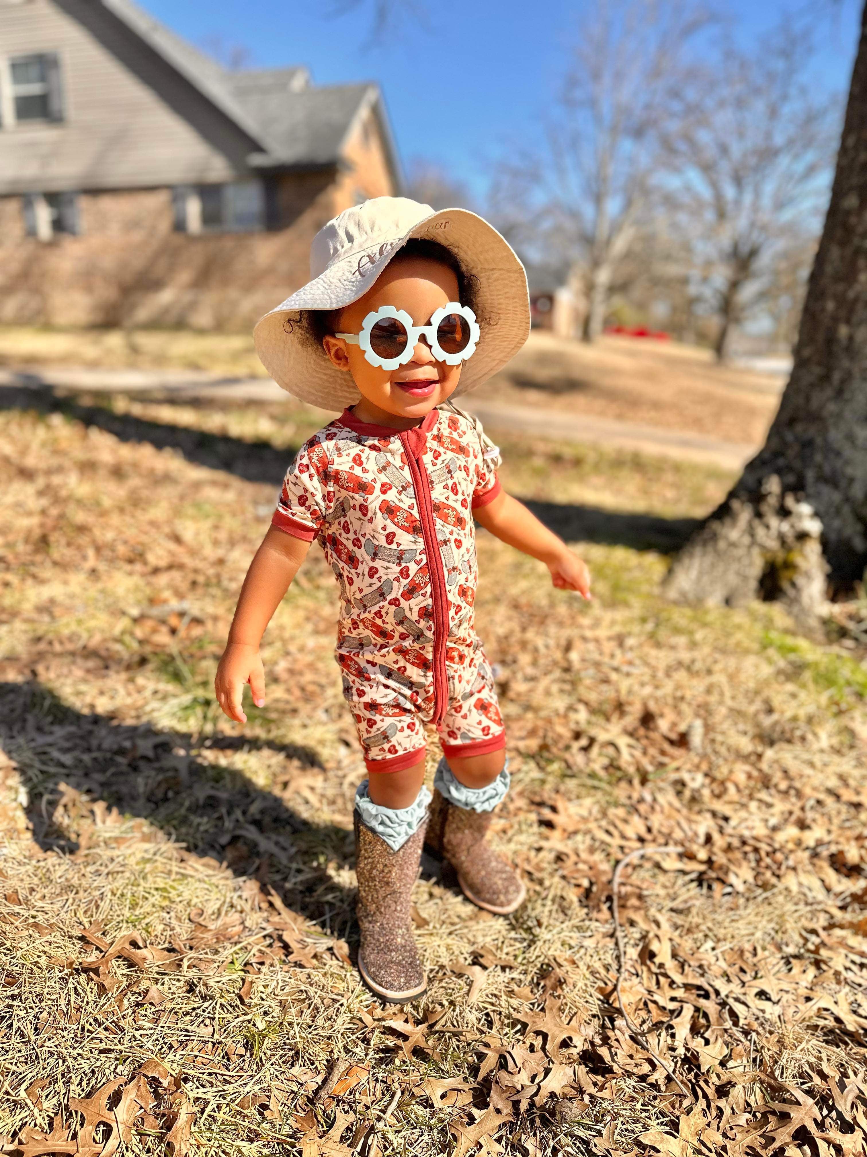 Be Mine Bamboo Shortie Romper (FINAL SALE)