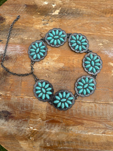 Small Turquoise Stone Concho Belt
