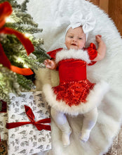 Load image into Gallery viewer, Santa Baby Skirted Romper
