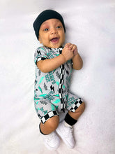 Load image into Gallery viewer, Mama&#39;s Boy Bamboo Shortie Romper
