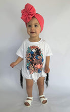 Load image into Gallery viewer, Cowgirl Collage Oversized T-shirt Romper
