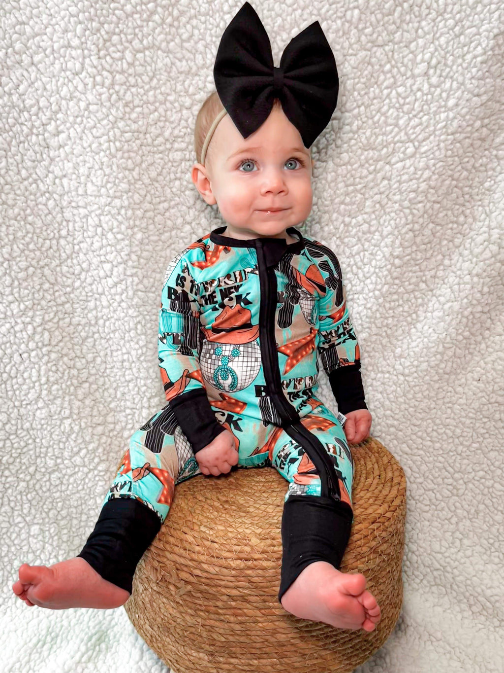 12/18 Months Cow Print is the New Black Bamboo Sleeper (FINAL SALE)