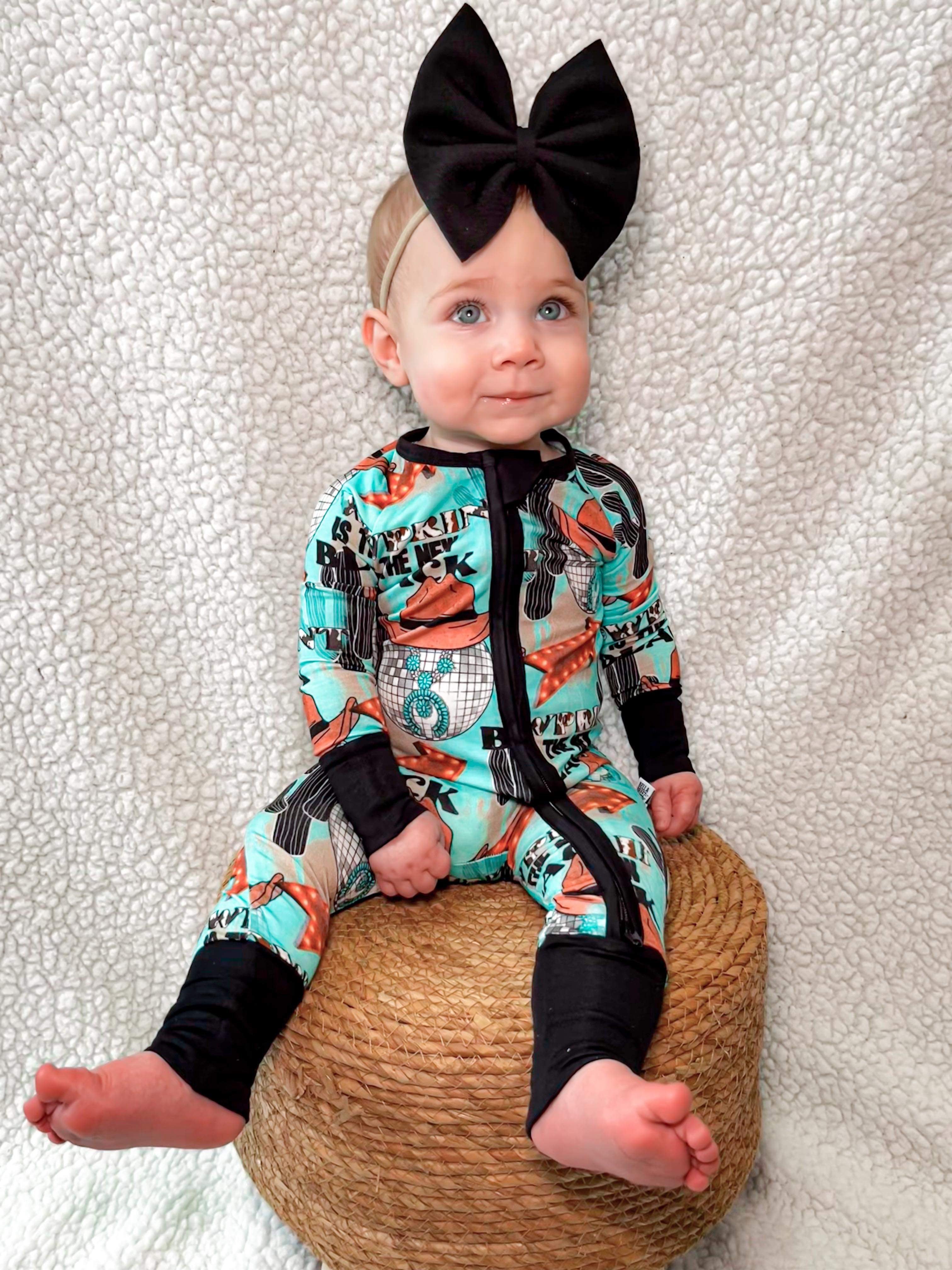 12/18 Months Cow Print is the New Black Bamboo Sleeper (FINAL SALE)