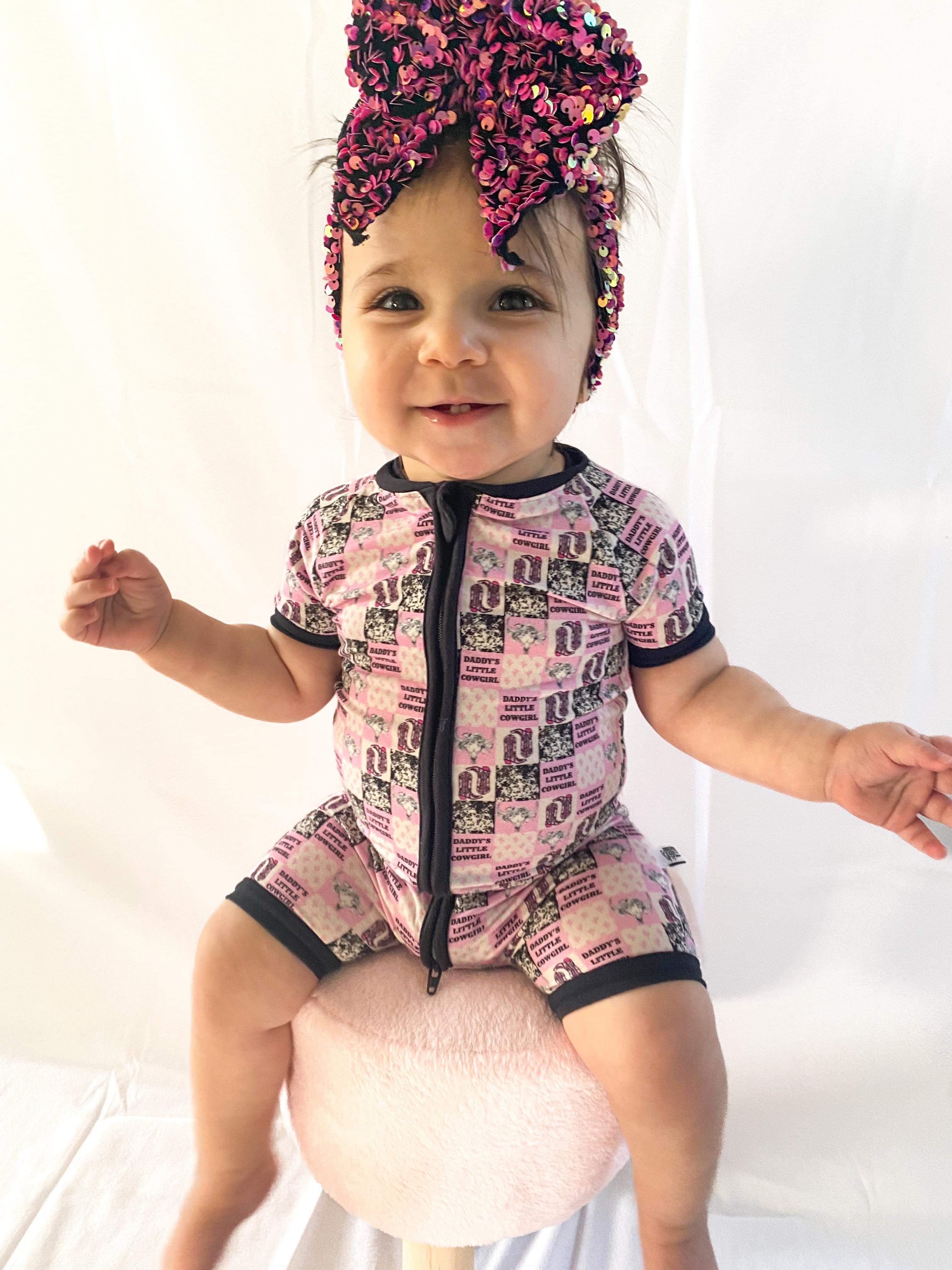 Daddy's Little Cowgirl Bamboo Shortie Romper (FINAL SALE)