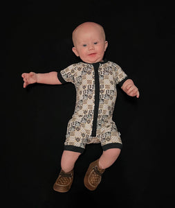 Daddy's Little Cowboy Bamboo Shortie Romper (FINAL SALE)