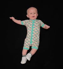 Load image into Gallery viewer, Checkered Mama&#39;s Boy Bamboo Shortie Romper
