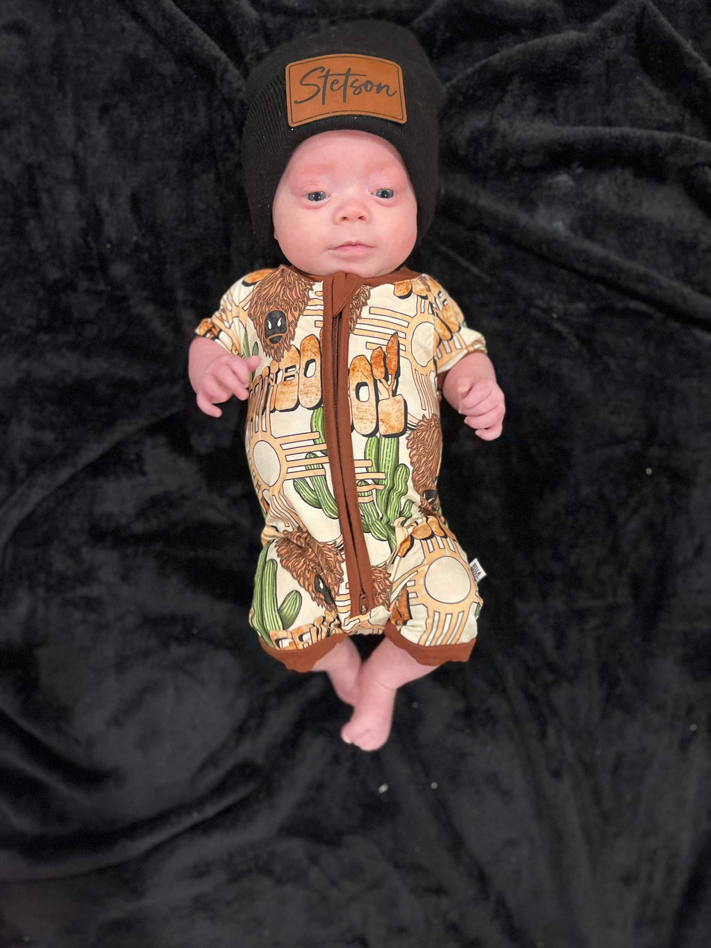 Cowboy Bamboo Shortie Romper (FINAL SALE)
