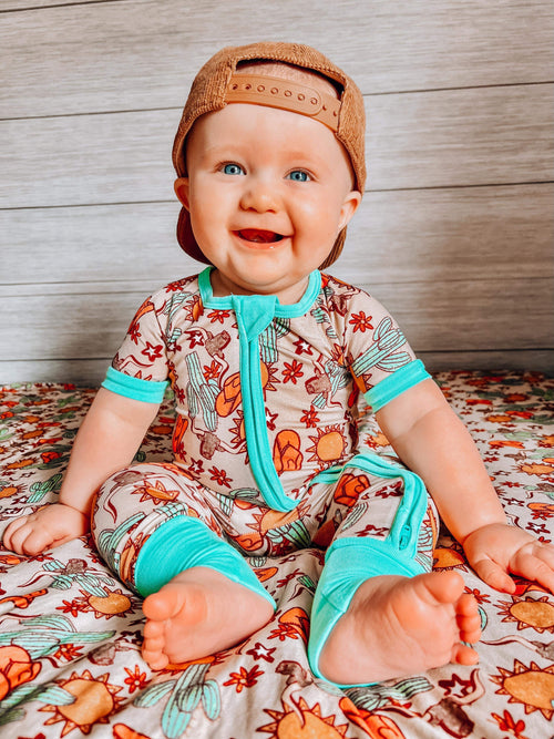 12/18 Months Wild West Short Sleeve Bamboo Sleeper (FINAL SALE)