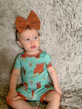 Load image into Gallery viewer, Teal Cow Bamboo Short Set
