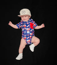 Load image into Gallery viewer, Patriotic Dude Bubble Romper
