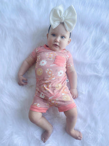 Peach Cowgirl Bamboo Short Set