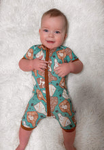 Load image into Gallery viewer, Cow Tag Bamboo Shortie Romper
