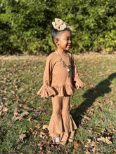 Load image into Gallery viewer, Coffee Double Bell Bottoms
