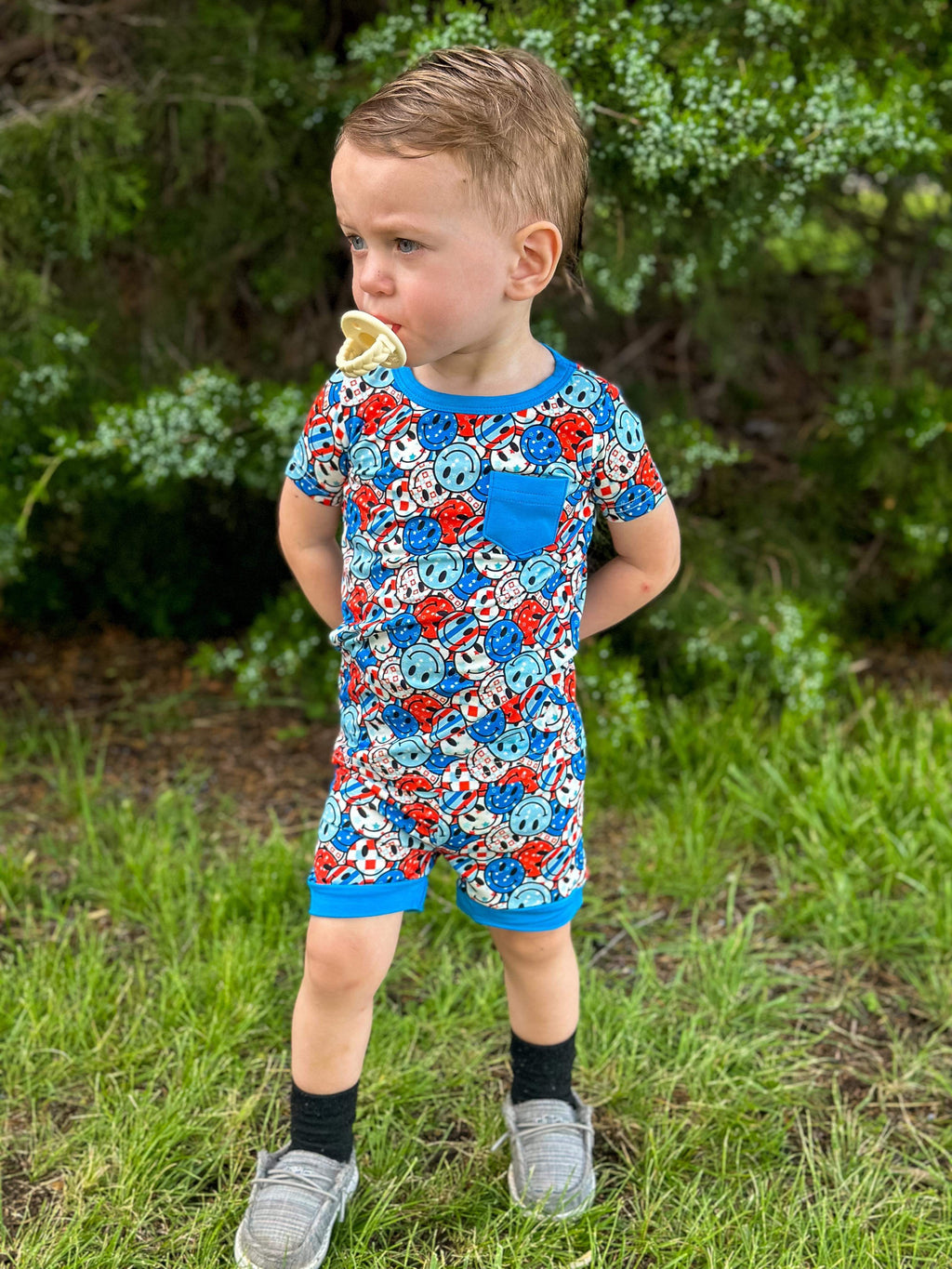 12/18 Months Smile USA Bamboo Sleep Short Set (FINAL SALE)