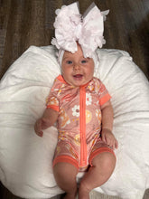 Load image into Gallery viewer, Peach Cowgirl Bamboo Shortie Romper
