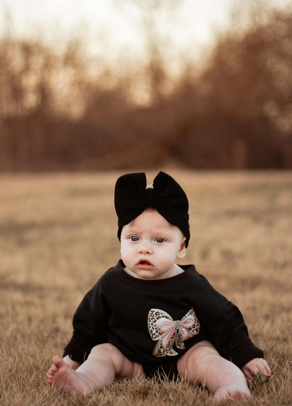 Cheetah Bow Bubble Romper