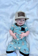 Load image into Gallery viewer, Teal Wild West Bamboo Short Set
