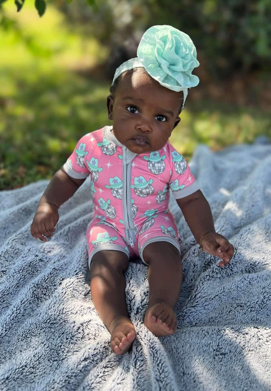 Disco Cowgirl Bamboo Shortie Romper (FINAL SALE)