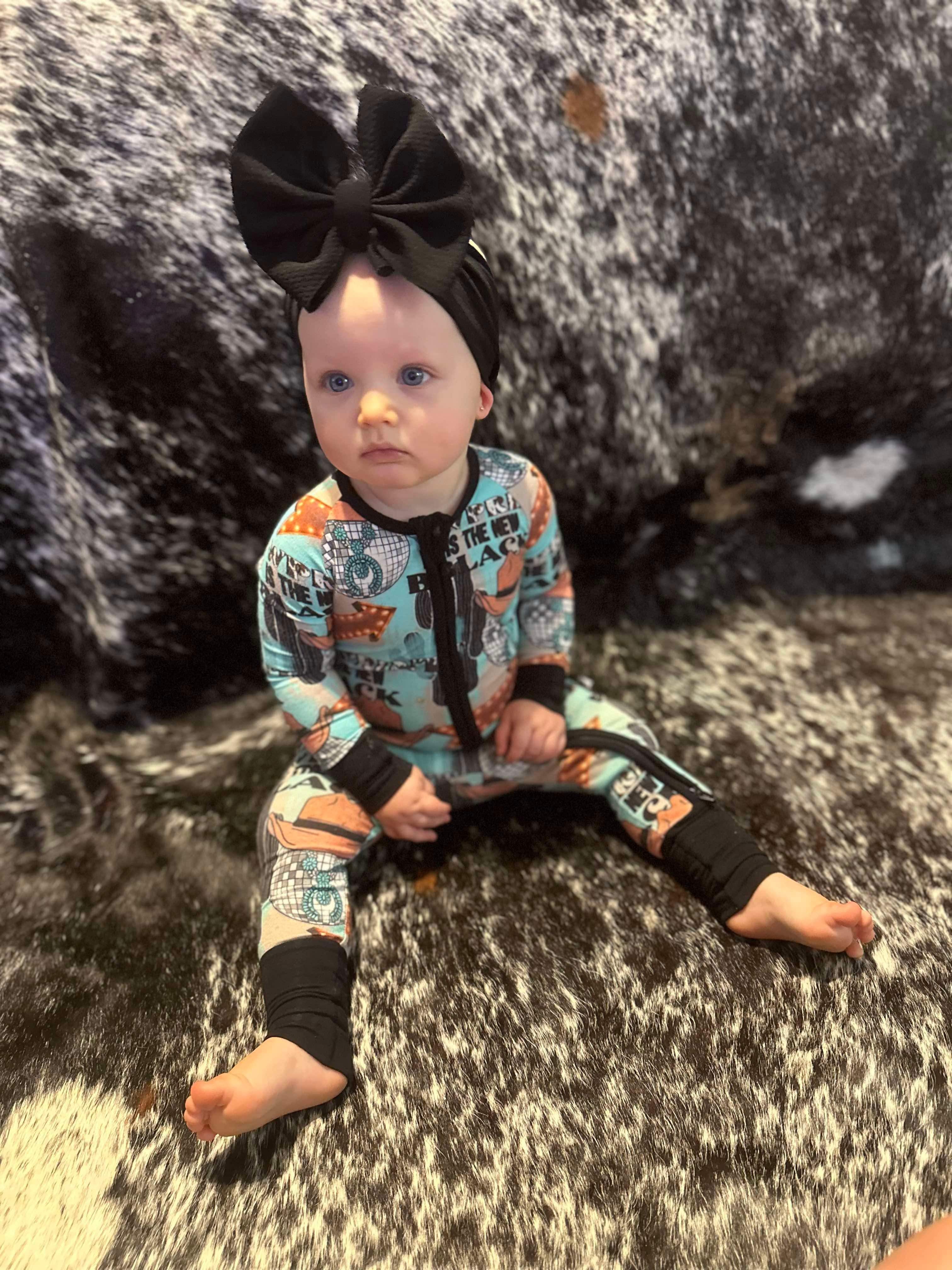 12/18 Months Cow Print is the New Black Bamboo Sleeper (FINAL SALE)