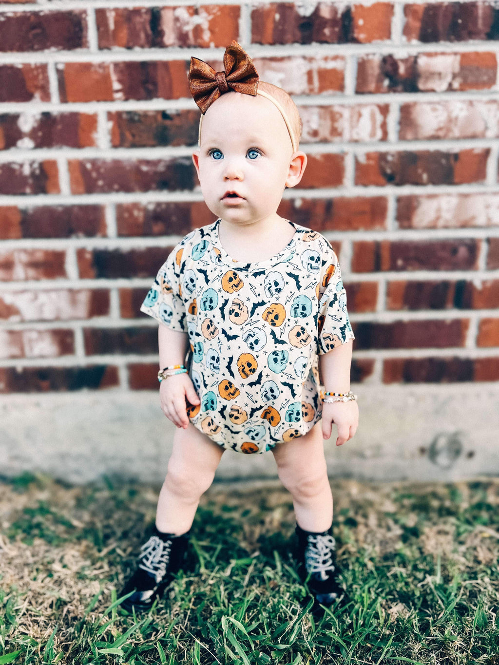 Bat To The Bone Oversized Bamboo Romper- ALL SIZES