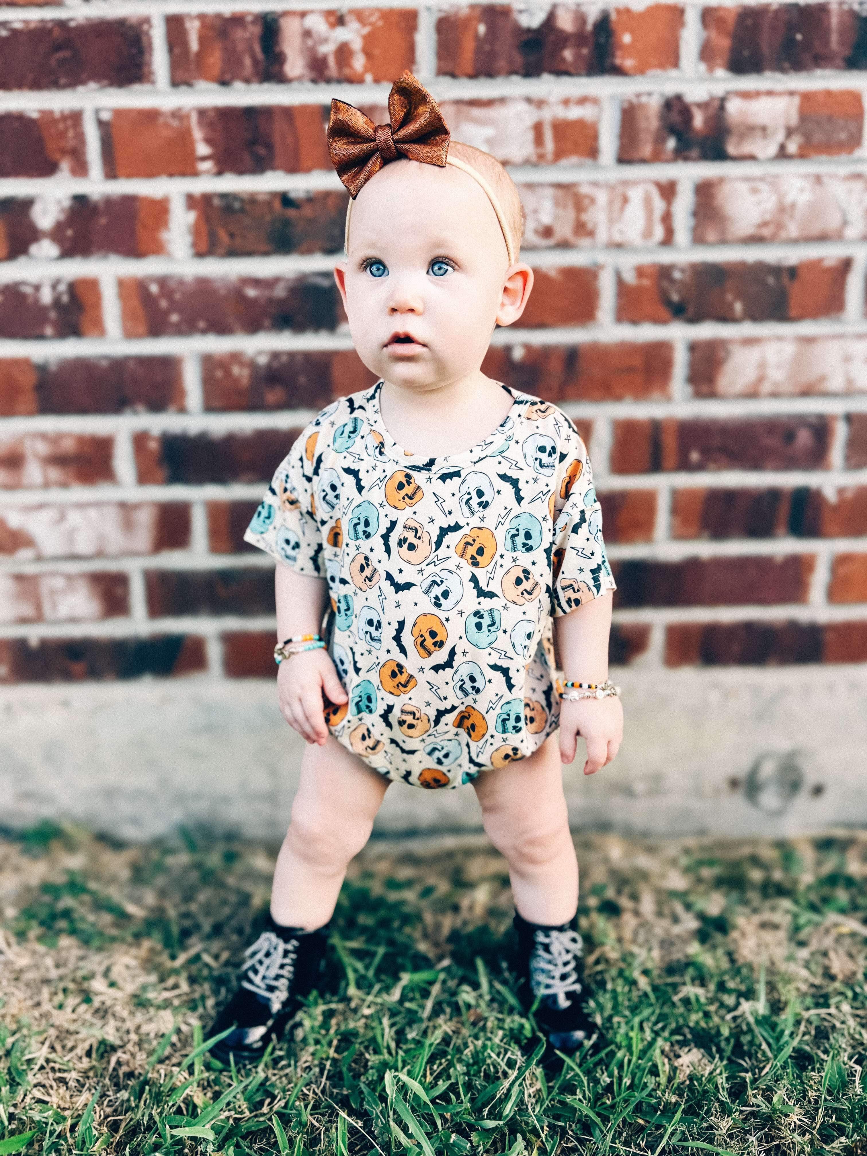 Bat To The Bone Oversized Bamboo Romper- ALL SIZES