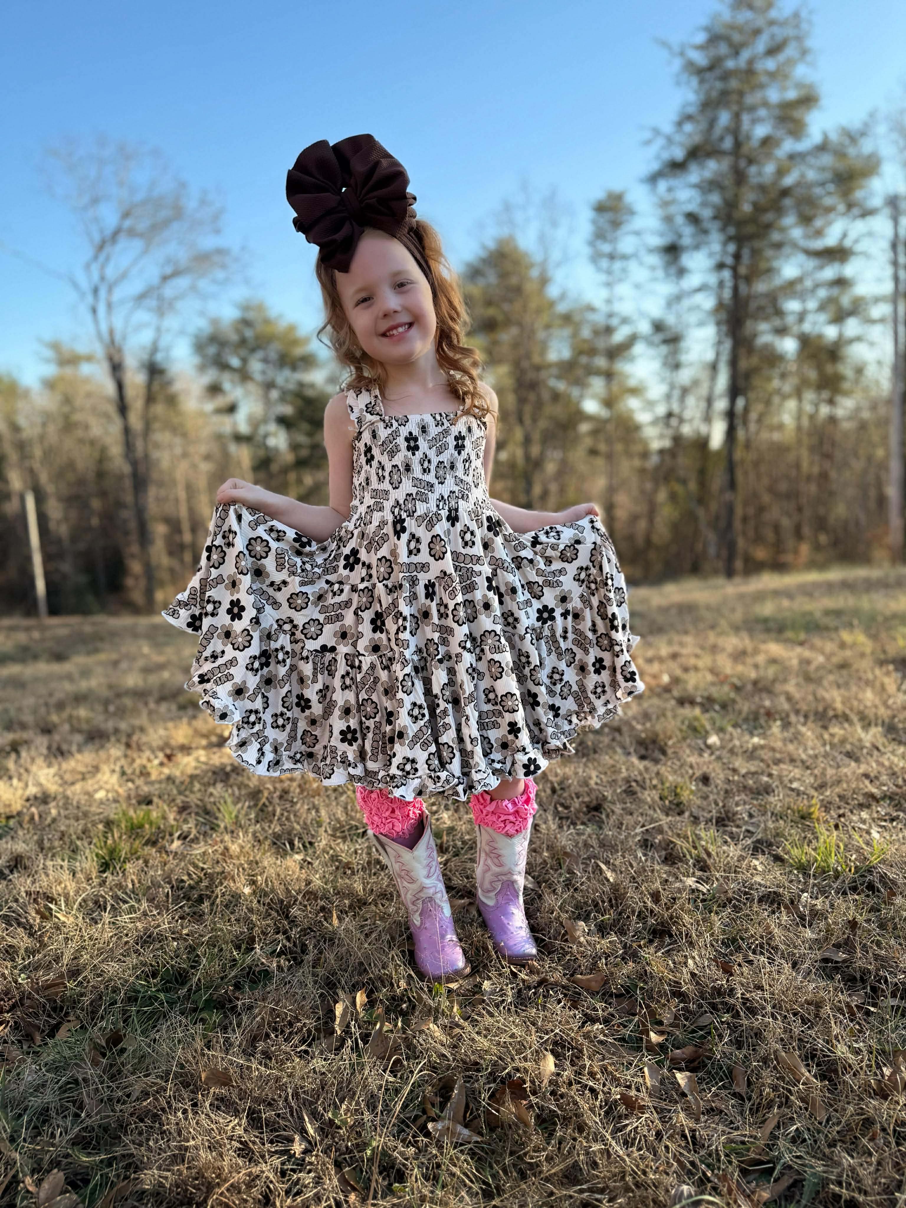 4T Daddy's Girl Ribbed Bamboo Dress