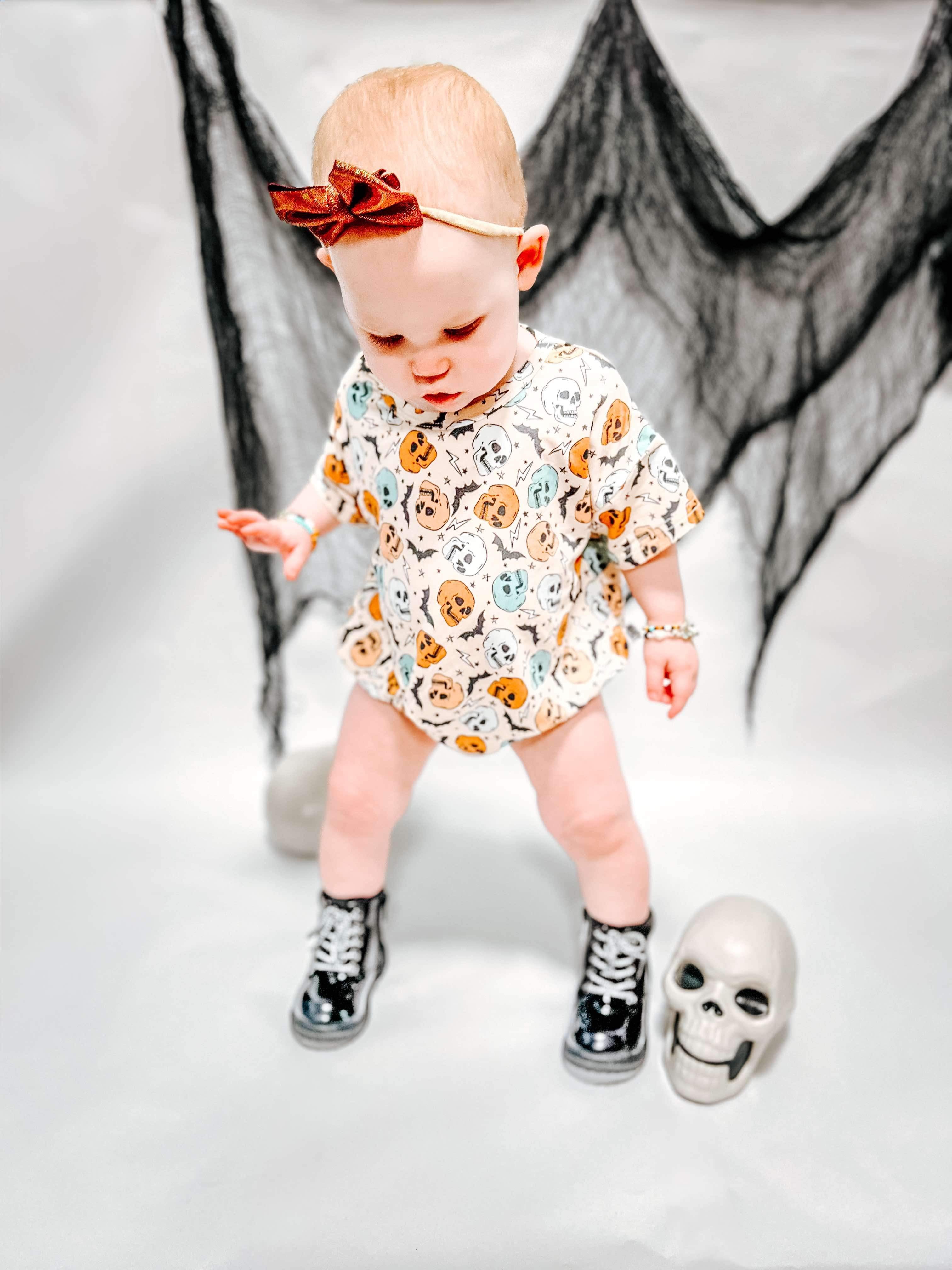 Bat To The Bone Oversized Bamboo Romper- ALL SIZES