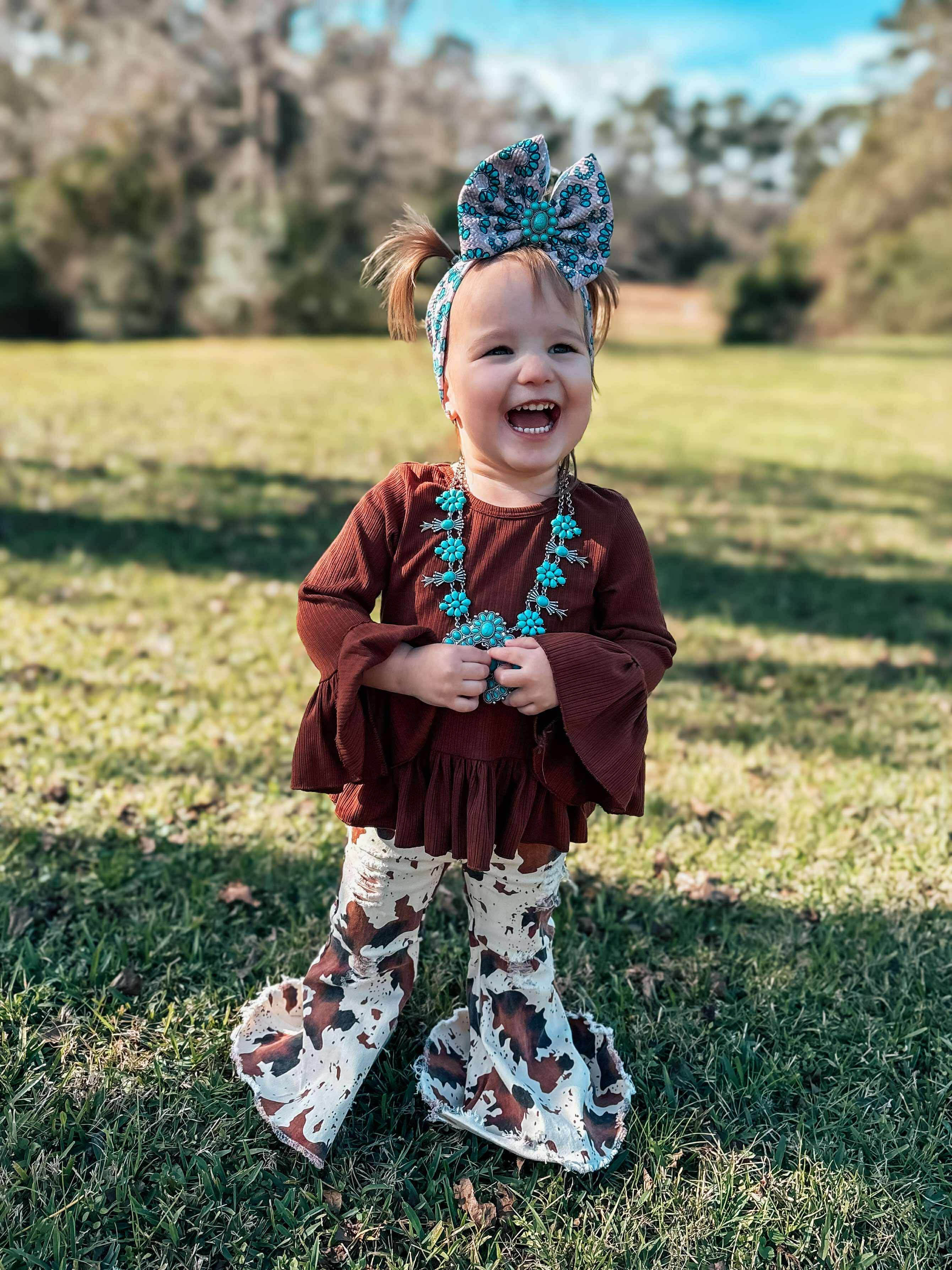 Cow Print Flares
