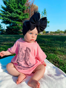 Cowgirl Boots Oversized T-shirt Romper (FINAL SALE)