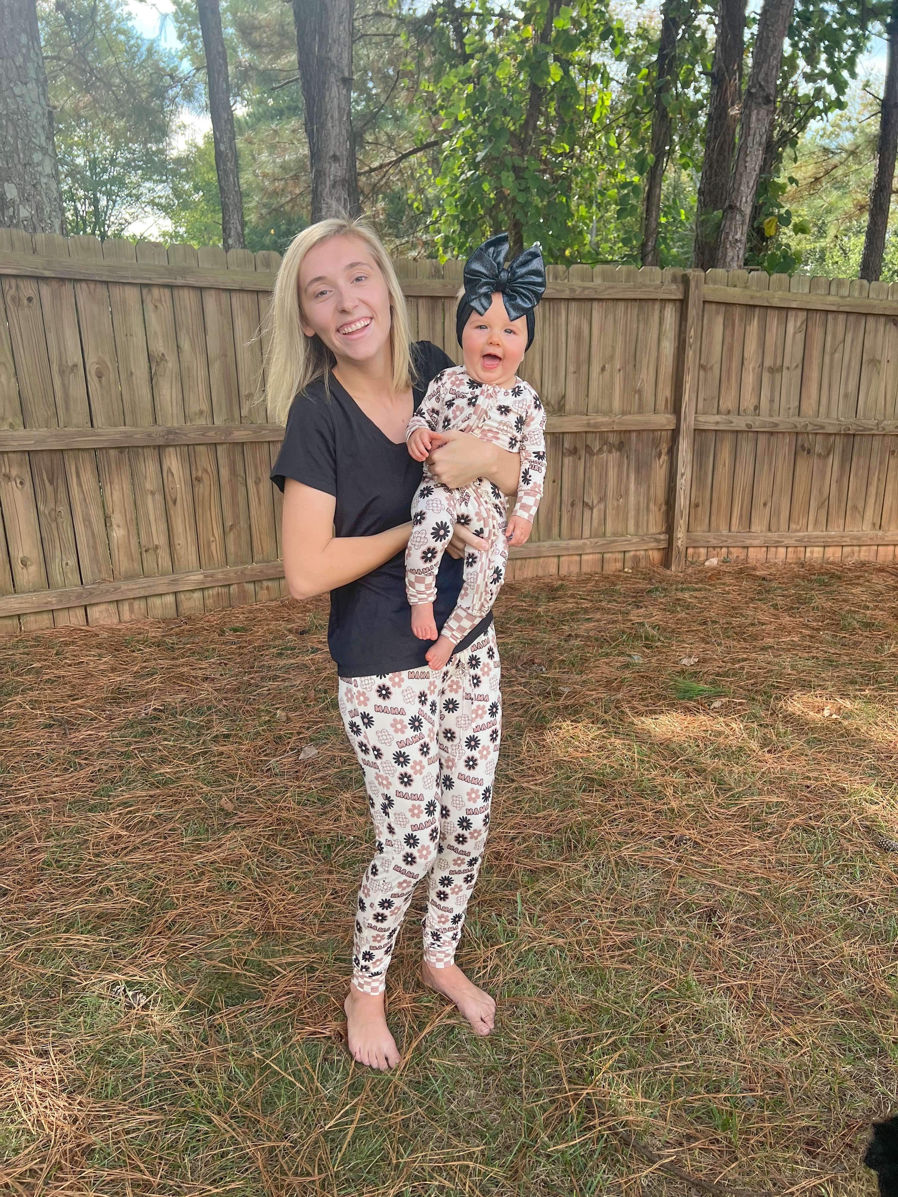 Mama Floral Adult Bamboo Joggers