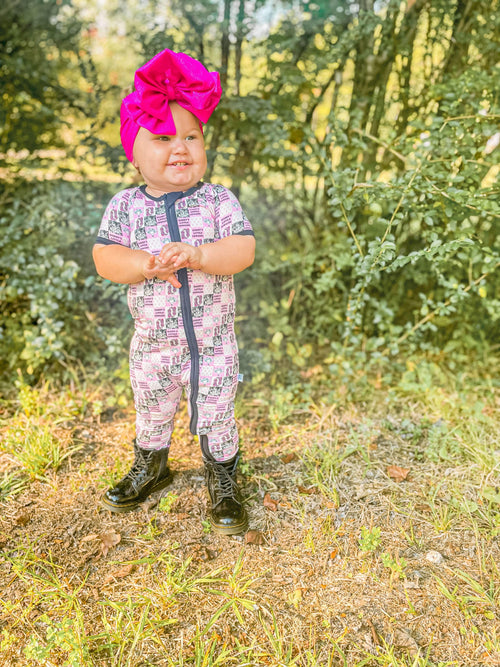 12/18 Months Daddy's Little Cowgirl Short Sleeve Bamboo Sleeper (FINAL SALE)