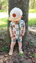 Load image into Gallery viewer, Wild West Checkers Bamboo Shortie Romper
