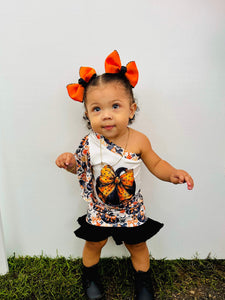 Coquette Bows & Pumpkins Skort