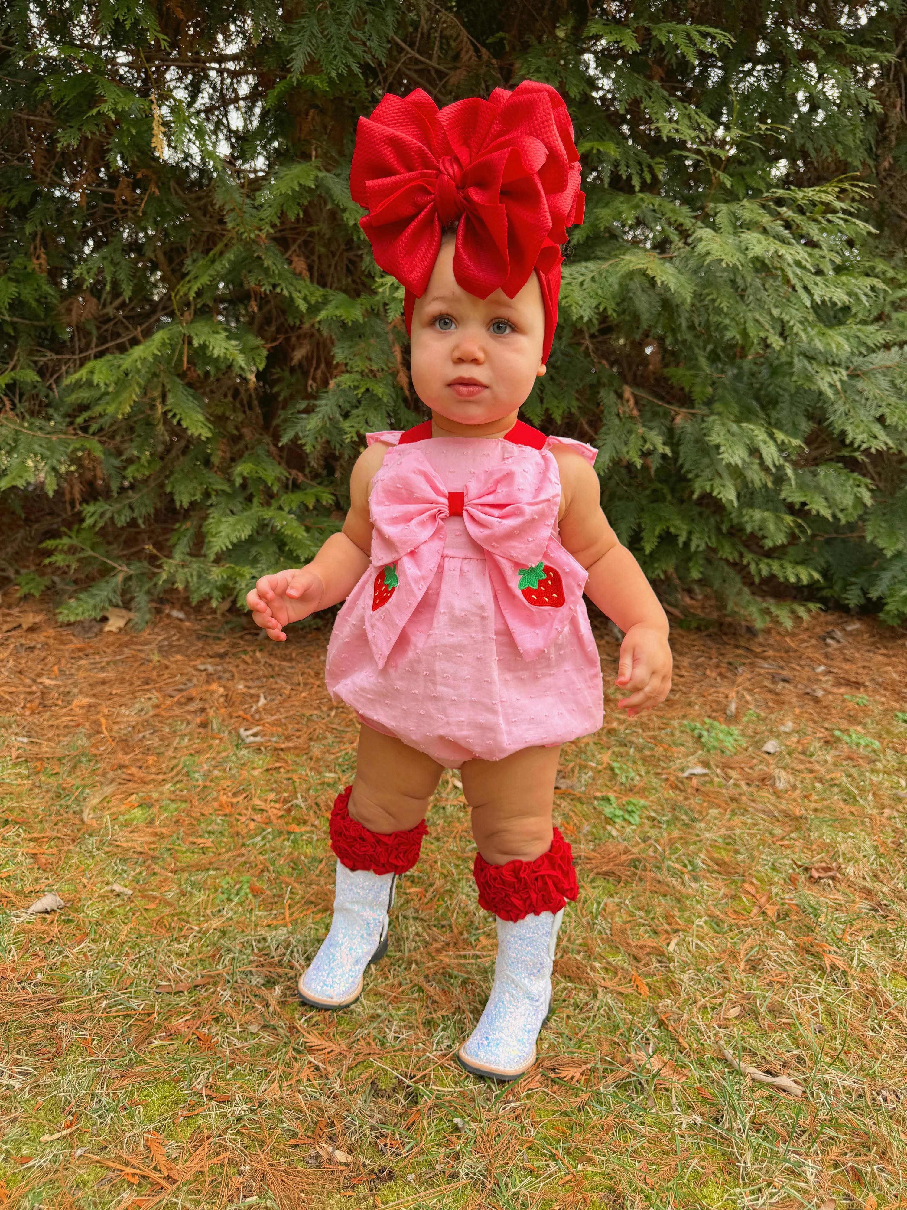 Strawberry Smocked Romper