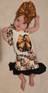 Coquette Bows & Pumpkins Skort