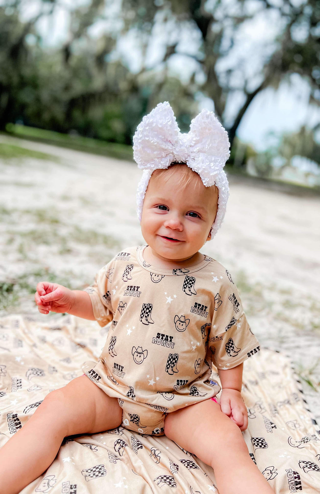 Stay Rowdy Oversized Bamboo Romper (FINAL SALE)