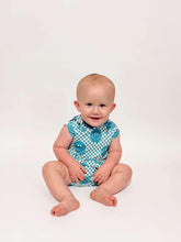 Load image into Gallery viewer, Blue Smiles Bamboo Romper
