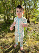 Load image into Gallery viewer, Blue Bunnies Short Sleeve Bamboo Sleeper (FINAL SALE)
