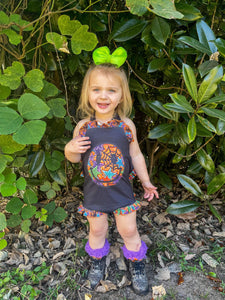 Smile Halloween Ruffled Romper (FINAL SALE)