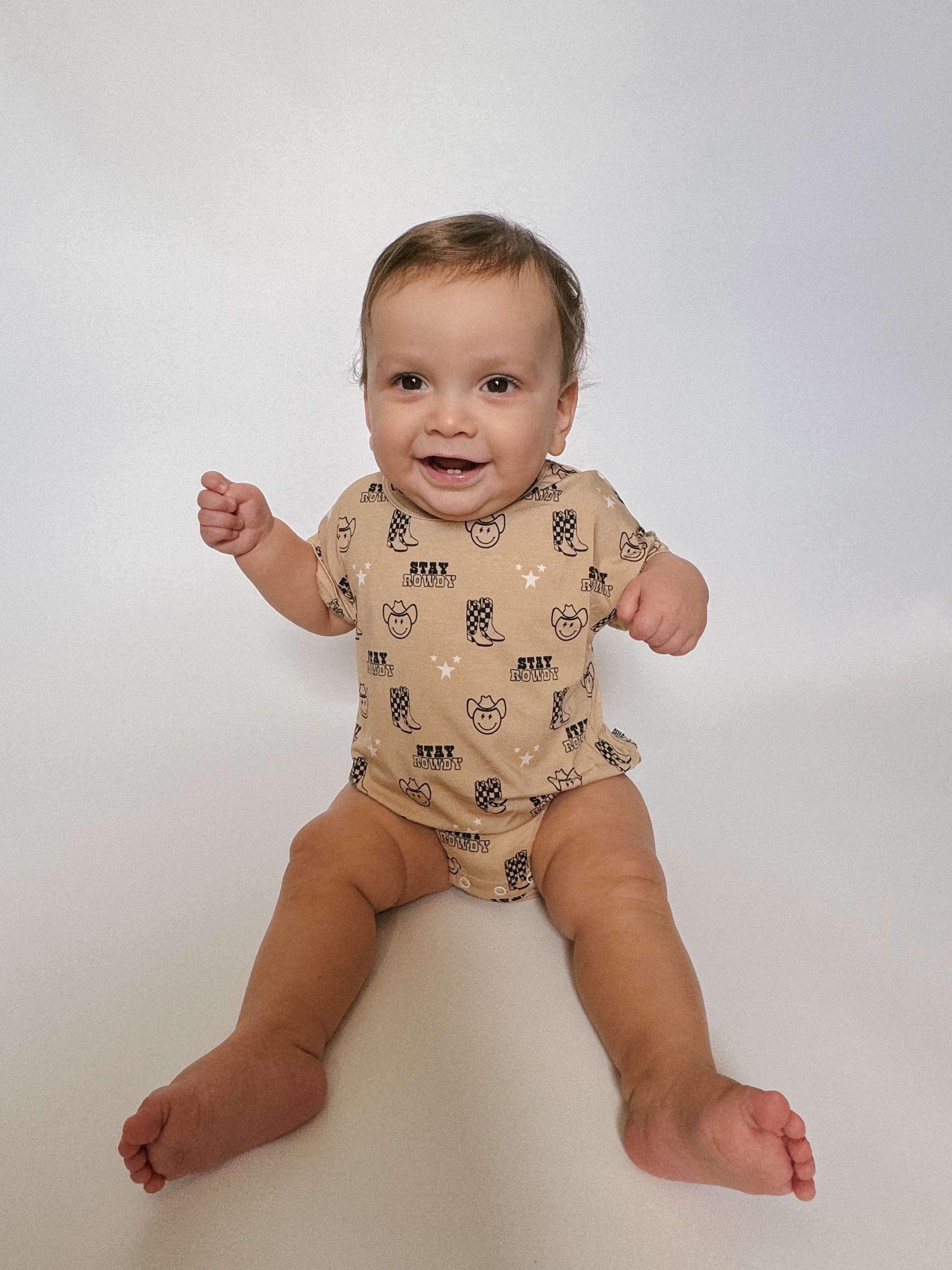 Stay Rowdy Oversized Bamboo Romper (FINAL SALE)