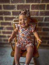 Load image into Gallery viewer, Howdy Pumpkin Bamboo Skirted Romper
