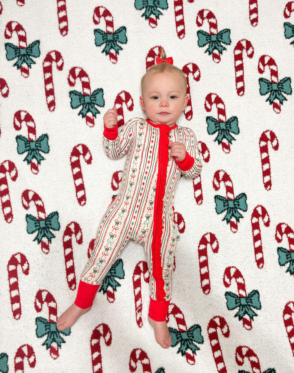Newborn Candy Cane Christmas Bamboo Sleeper (FINAL SALE)